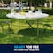Flash Furniture Round Folding Table, 60.5" W, 60.5" L, 29.5" H, Plastic Top, White DAD-154Z-GG - alternate 6